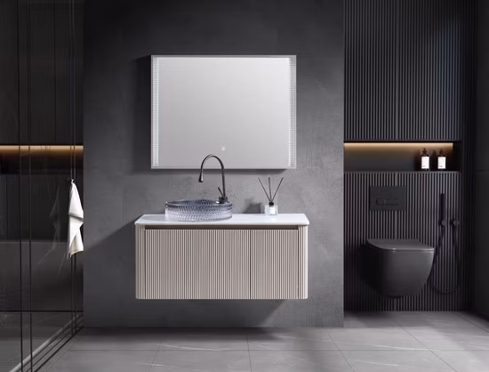 Роскошный пол в китайском стиле деревянный шкаф для ванной комнаты мраморный двойной раковина туалетный столик