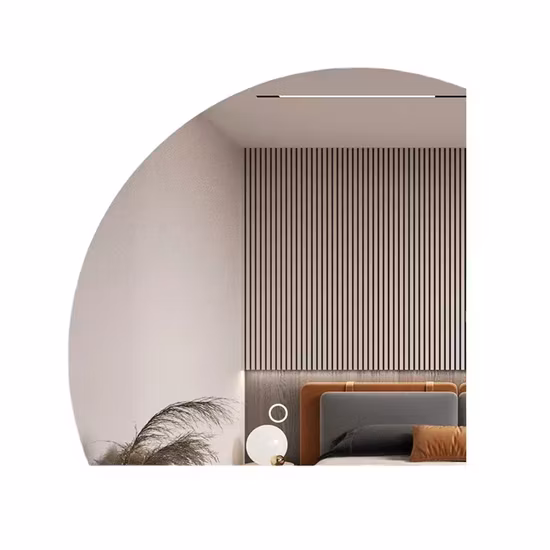 Сенсорный датчик, безрамное декоративное настенное умное зеркало в форме полумесяца для ванной комнаты со светодиодной подсветкой и Bluetooth